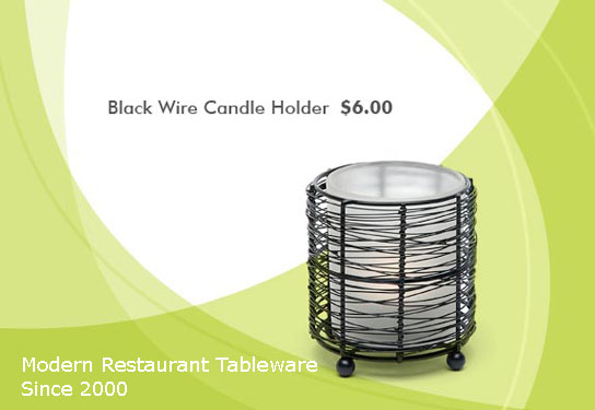 Black Wire Candle Holder